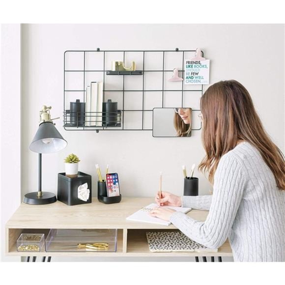 Facial Tissue Box Cover with Storage Tray, The Cade Collection – 6.1"x5.15"x5.4" - Picture 4 of 4